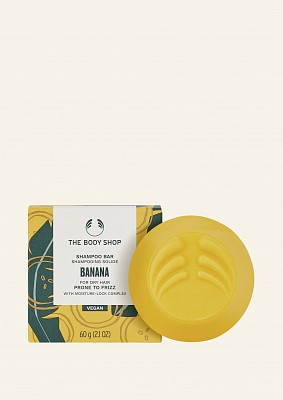 Банан - Твёрдый шампунь для волос Банан