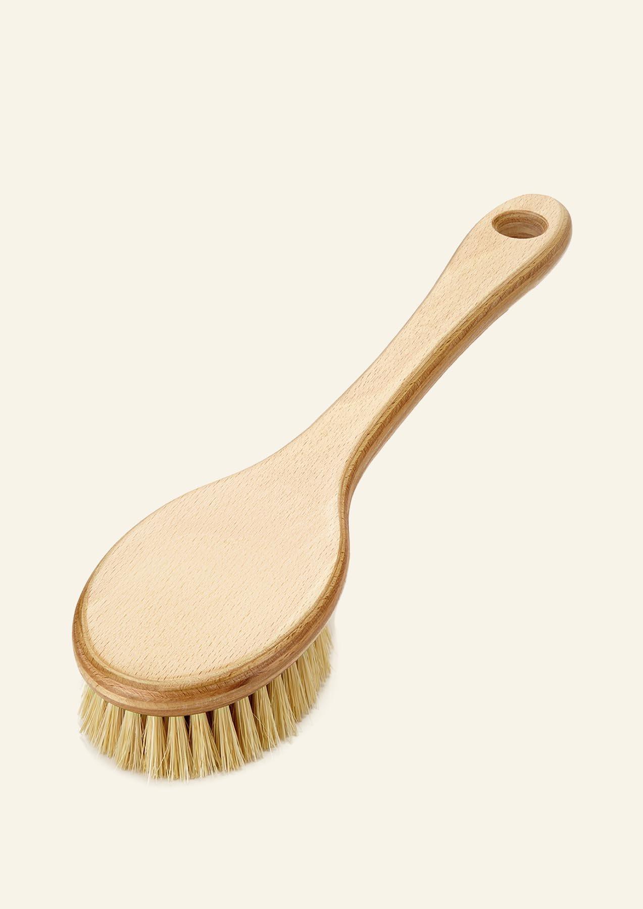 Массажная щетка с длинной ручкой со щетины кактуса