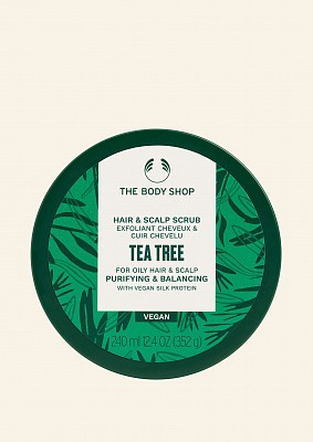 Веганські засоби для волосся - Скраб для волосся та шкіри голови "Чайне дерево"