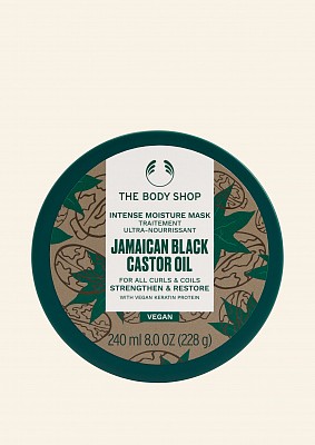 Веганські засоби для волосся - Маска для інтенсивного зволоження волосся "Ямайська олія чорної касторки"